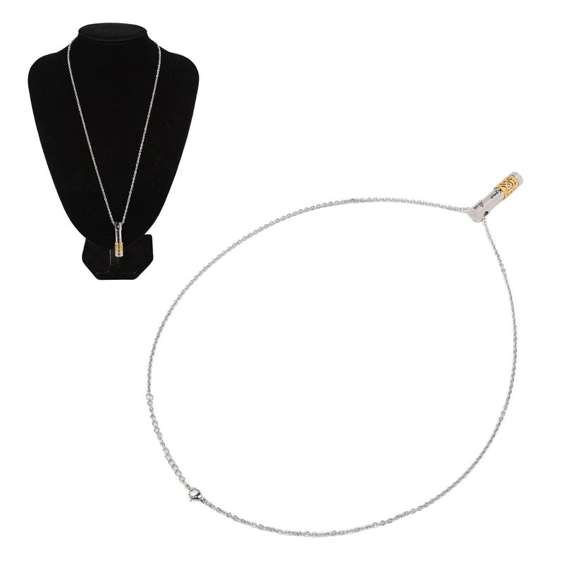 woobles Pendant Necklace, Enhancer Titanium Steel Jewelry Perfume Locket Necklace, Portable Hollow Out Wear Resistant Perfume Pendant for Gift Giving - Image 1